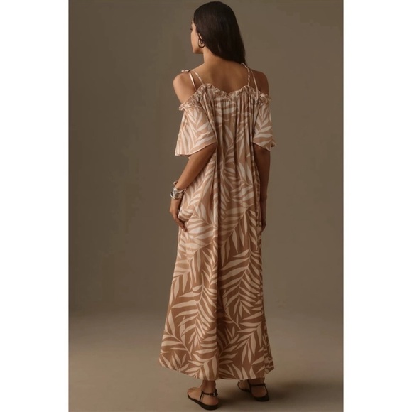 ANTHROPOLOGIE • Conditions Apply Fern TieStrap Kaftan Maxi Beach Hawaii Dress - Picture 5 of 10